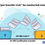 Q16: in order to transfer an Accredited Certification of Management Systems (IAF MD 2:2017), is it possible to conduct the pre-transfer visit with remote auditing techniques? #COVID19 https://t.co/YtciFXO3OG https://t.co/ONhLlS6ruc